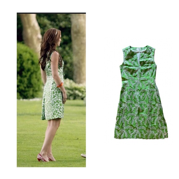An Orignal Milly of New York Dress Size 6 Green Embroidered Sundress - Picture 1 of 7